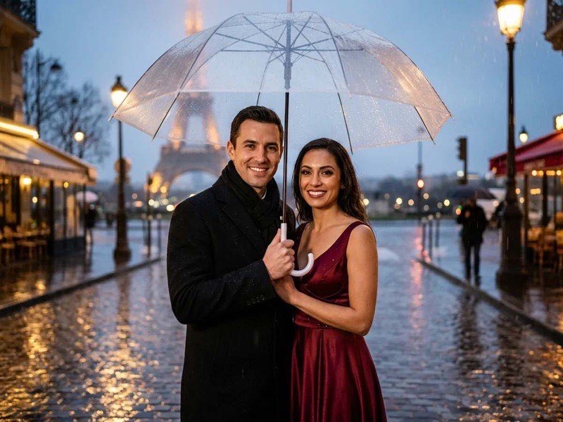 AI Couple Photo Maker — sample romantic scene template preview
