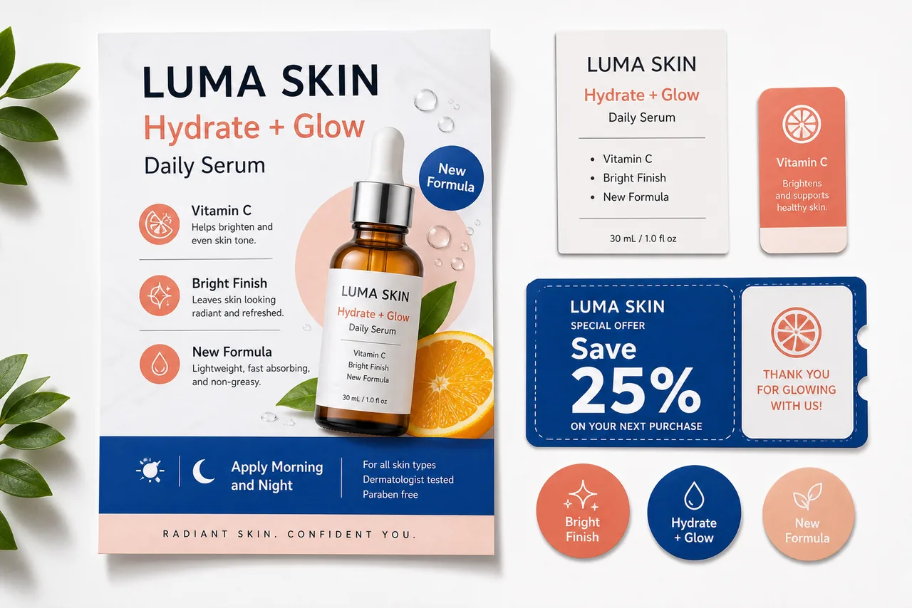 GPT Image 2 product poster with readable headline and package label